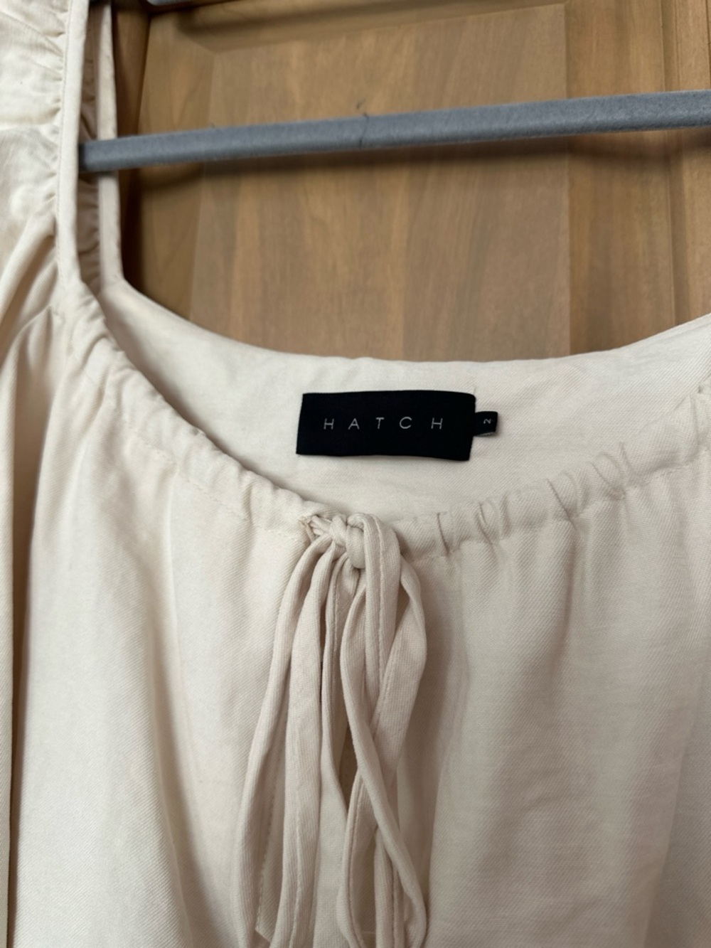 Hatch Cream Midi Dress with Button Front - Picture 2 of 3